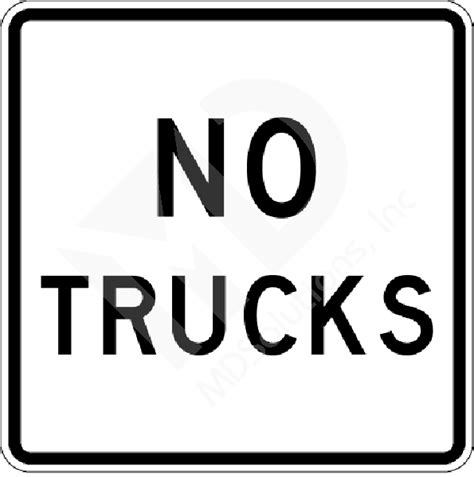 R5 2a No Trucks Signs