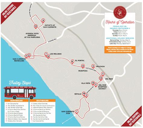 San Clemente Trolley Map 2017 - Laguna Beach