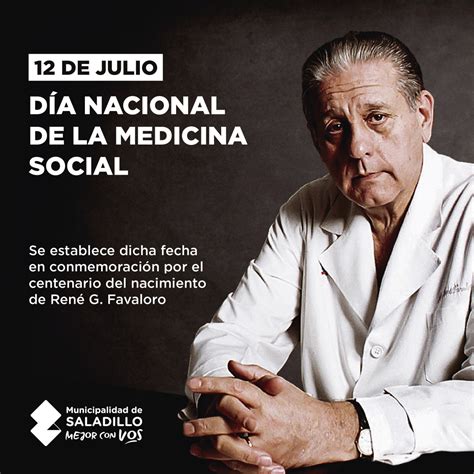 12 de julio Día Nacional de la Medicina Social Municipalidad de