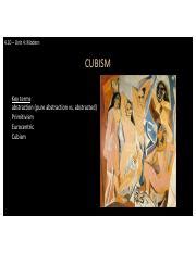 4 10 Cubism Pdf 4 10 Unit 4 Modern CUBISM Key Terms Abstraction