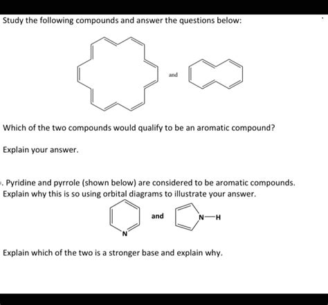 Answered Study The Following Compounds And Bartleby