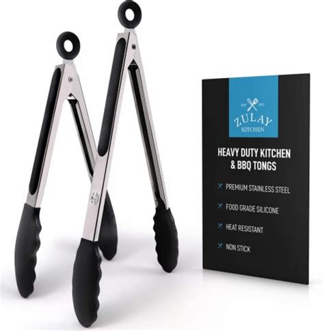 Zulay Kitchen Stainless Steel Tongs 12 And 9 Inch 1 Kroger