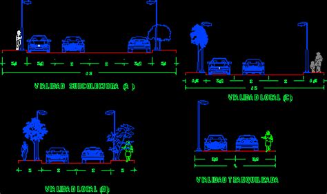 Secciones De Calles En Autocad Librer A Cad