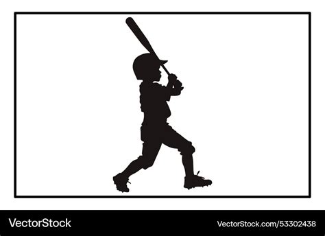 Baseball Kids Silhouettes Stock Royalty Free Vector Image