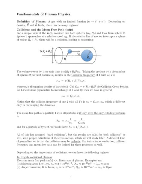 Fundamentals of Plasma Physics