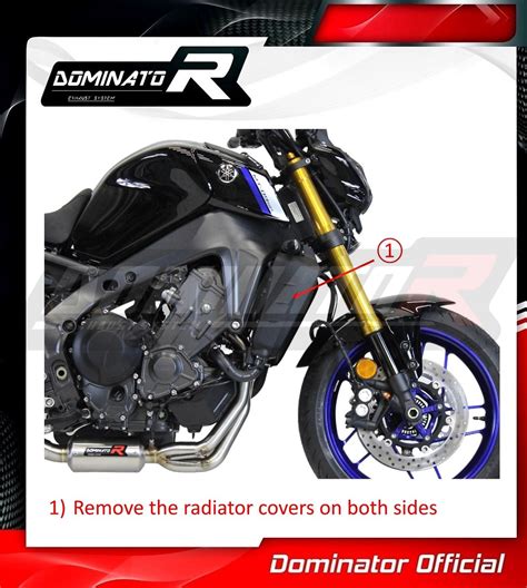 Yamaha MT 09 2021 2023 Full Exhaust System Collector Silencer HP5