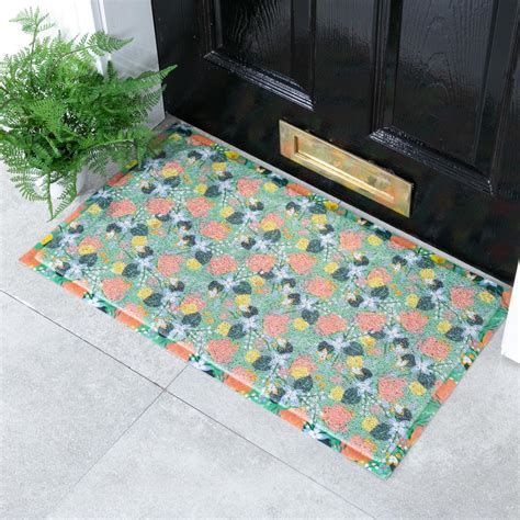 Green Blooming Flowers Doormat X Cm Artsy Mats