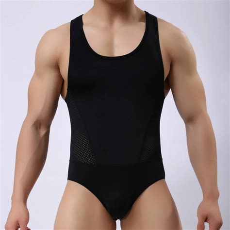 Swimming Body Suit Sexy Swimwear Mens One Piece Bathing Suit Swim Surf