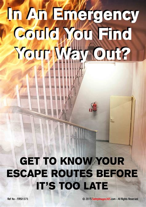 Fire Safety Posters. In An Emergency Could You Find Your Way Out
