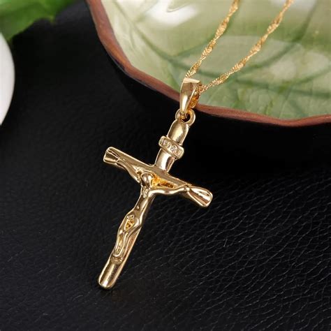 Bangrui Cross Necklace Pendant Inri Jesus Crucifix Christianity Jewel