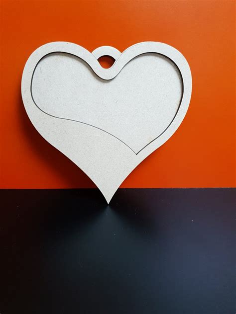 Dual Cut Out Heart 10cm X 10cm Wr1036 Woodform Crafts