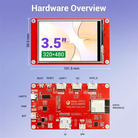 Snapklik.com : ESP32 Touchscreen Monitor 3.5 Inch TFT LCD Touch Screen ...