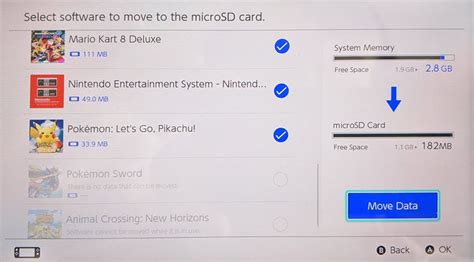 How to transfer game data between internal storage and micro SD card on ...