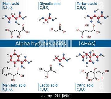 Alpha Hydroxy Acids Aha Glycolic C H O Lactic C H O Malic C H O