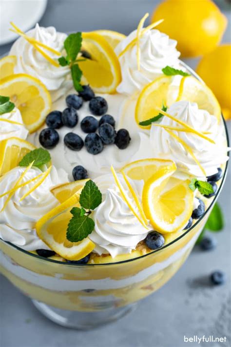 Easy Lemon Trifle Dessert Recipe Belly Full