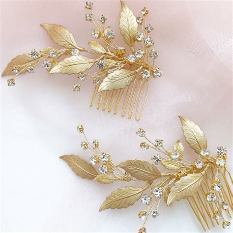 Greek Goddess Bridal Hair Comb Wedding Gold Headpiece Etsy