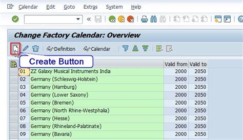 Factory Calendar In Sap