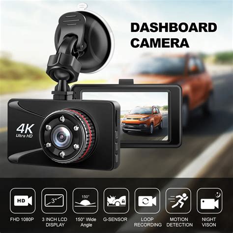 Автомобильный видеорегистратор Camesh Cam 3 ''4 K 1080P Full HD Dash ...