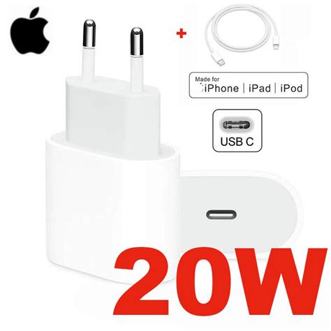 Carregador Adaptador De Energia 20w Usb C Rápido Original Para Iphone