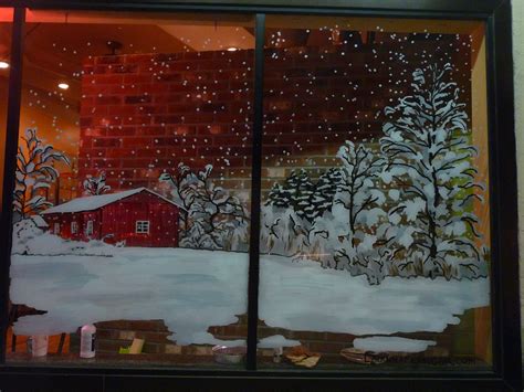 Winter 2011 Window Painting @ Grimaldi’s | Christmas window painting ...