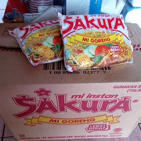 Jual Mi Goreng Sakura Jadul Dus Karton Isi Bungkus Mie Instan