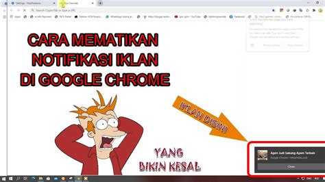 Cara Menghilangkan Notifikasi Iklan Browser Google Chrome YouTube