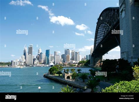 sydney harbor harbour bridge  opera house  australia stock photo
