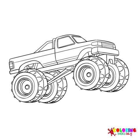 P Ginas Para Colorir De Monster Truck Coloringpagesonly