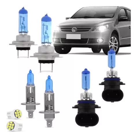 Kit Lampada Super Branca Vw Gol G5 Farol Alto Baixo E Milha MercadoLivre