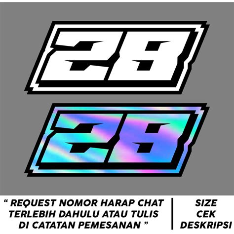 Jual Sticker Nomor Custom V2 Cutting Sticker Shopee Indonesia