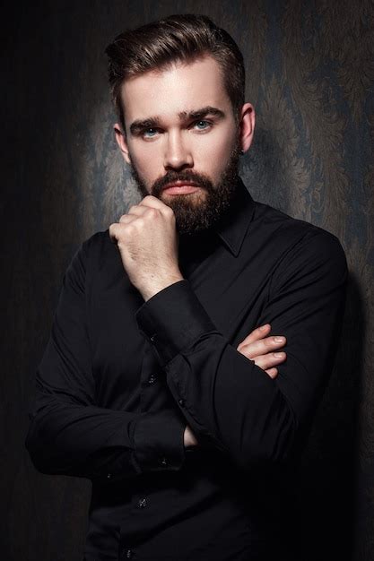 Premium Photo Stylish Handsome Man With A Beard