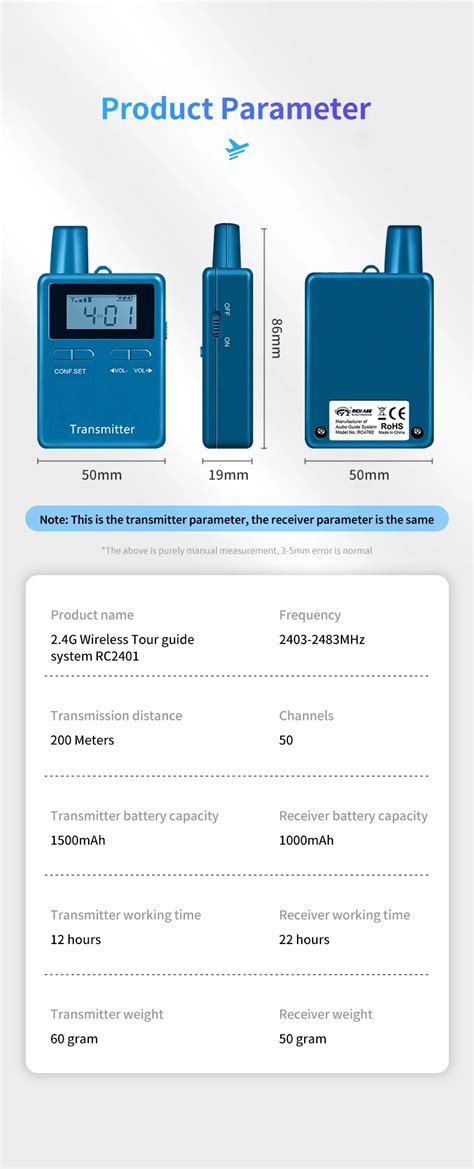 Ghz Global Universal Frequency Whisper Wireless Tour Guide System