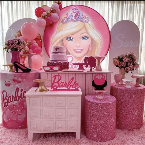 Aniversário Da Barbie Infantil - Bolo de aniversário da barbie | Festa minions, Ornamentação festa ...