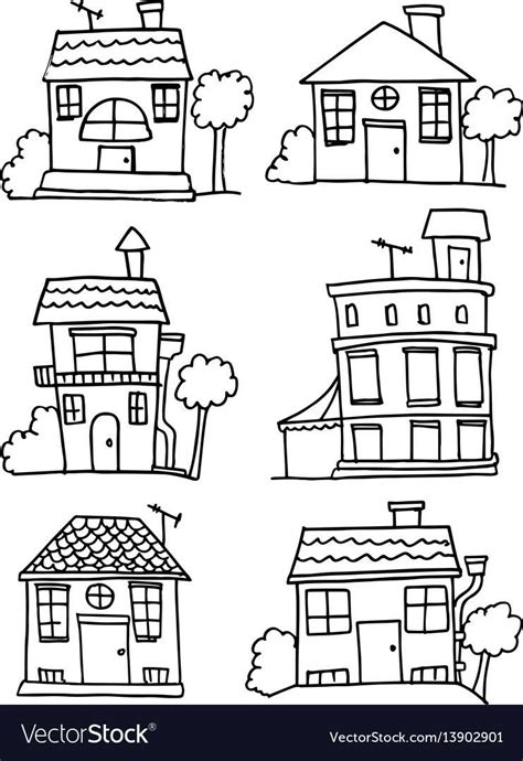 Cute House Doodle Art for Kids