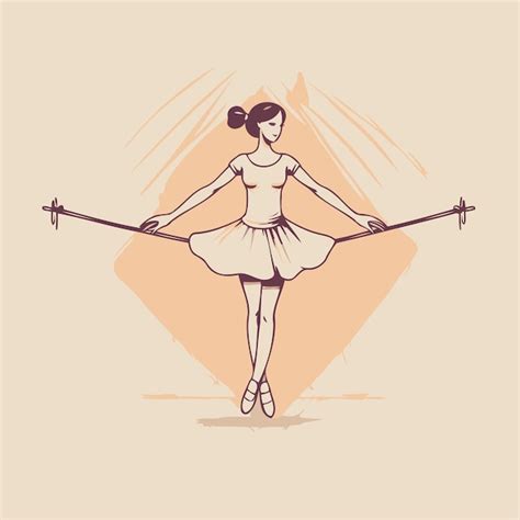 Premium Vector Ballet Dancer Ballerina In Pointe Shoes Vector