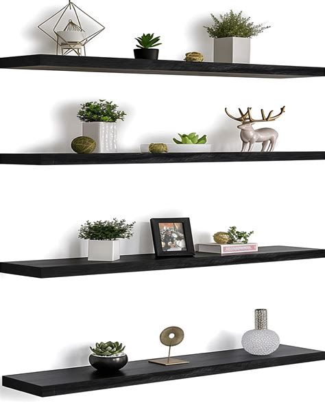 SSFDC Wood Floating Shelves for Wall, Wooden Wall Shelves for Bedroom ...