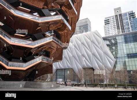 Vessel And The Shed At Hudson Yards Manhattan New York Usa Stock Photo