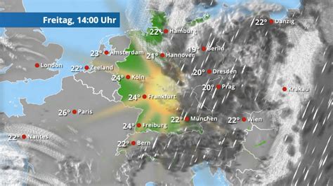 Unwetter Fahrplan für Deutschland Hitze und Schwüle bringen kräftige