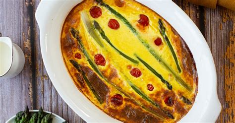 Recette Clafoutis Dasperges Vertes Et Tomates Cerises Marie Claire