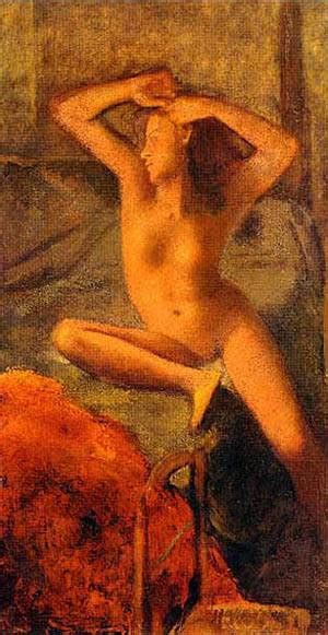 Nude With Arms Raised Painting Balthus Balthazar Klossowsky De Rolla