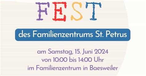 Sommerfest Im Familienzentrum St Petrus Pfarrei St Marien Wassenberg