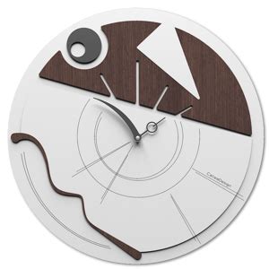 Callea design karl orologio da parete moderno legno rovere wengé grigio