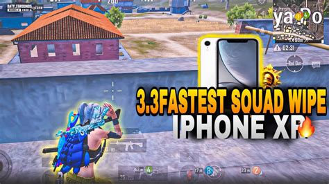 3 3 FASTEST SQUAD WIPE IN HIGH TIER LOBBY IPHONE XR BGMI PUBG YouTube