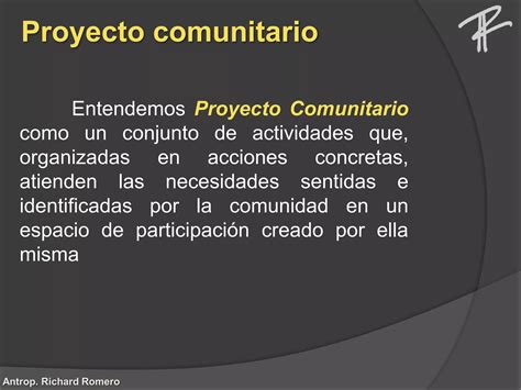 Elaboración de un Proyecto Comunitario PPT