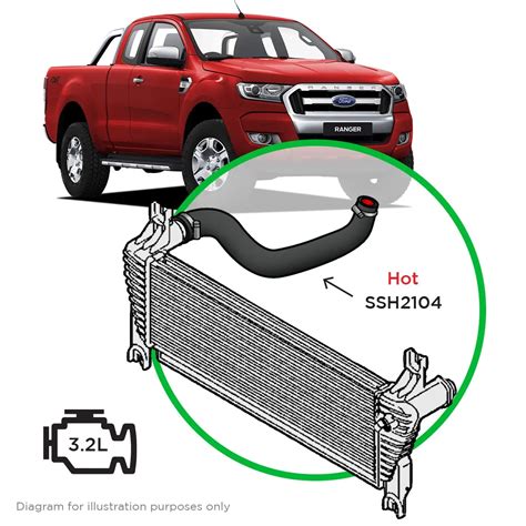 Saas Ssh2104 Blue Silicone Intercooler Hose Ford Rangermazda Bt50 32l