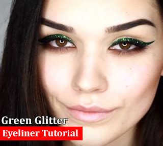 Best Green Glitter Eyeliner Makeup Tutorial 2016-2017 - Fashion Hunt World