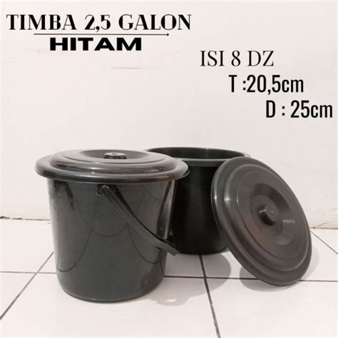 Jual Timbo 2 5 Galon Tutup Hitam Dan Warna Ember Timba Hajatan