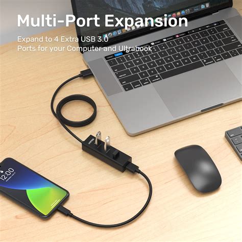 Buy Unitek 4 Port Usb 30 Hub Long Cable 12m With Micro Usb Charging