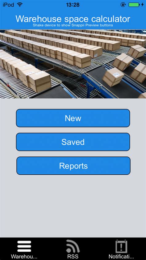 Warehouse Space Calculator App