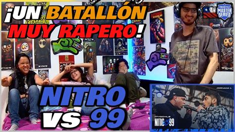 COLOMBIANOS REACCIONAN a NITRO vs 99 UN BATALLÓN MUY RAPERO FMS